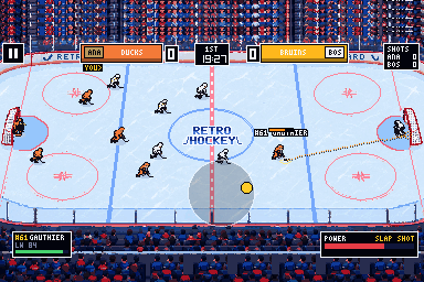Aiming a slap shot with the mouse joystick