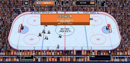 A goal celebration with the home crowd on its feet