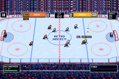 Gameplay at center ice